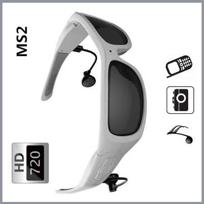 Portable CMOS Digital Smart Video Glasses For Answering Call / Enjoy Music