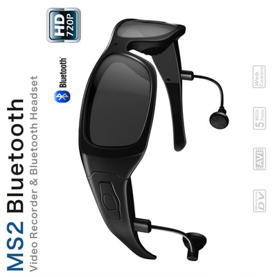 Waterproof Bluetooth Spy Gadgets Spy Cam Glasses With Max 32gb Card / Polarized Lens